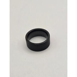 Men’s 10mm Black Tungsten Carbide Ring– Size 10 – Brushed Finish – Comfort Fit